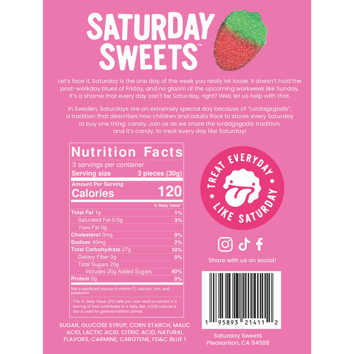 Sweet Strawberries 5 Bags Saturday Sweets 5321